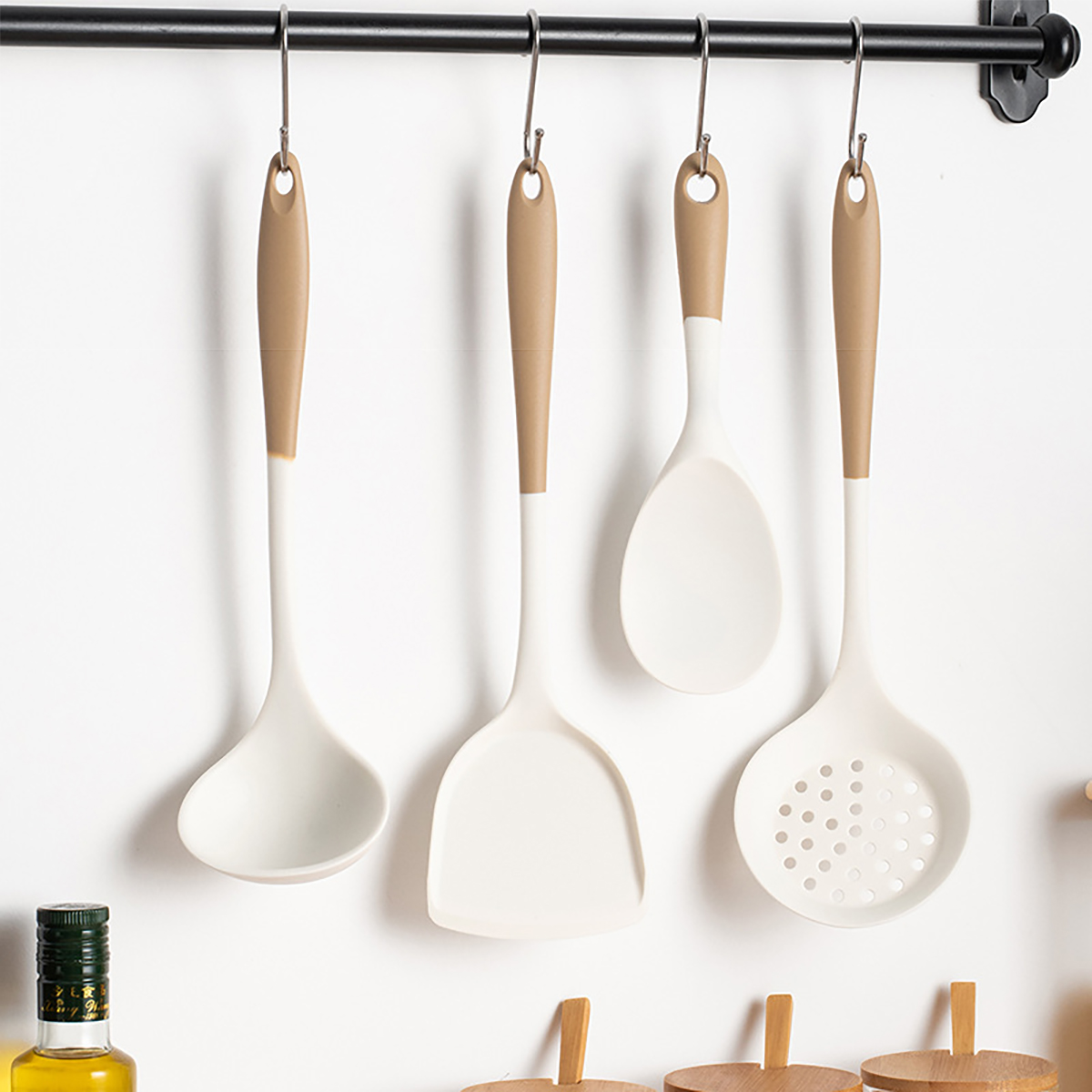 Home Cooking Services - طقم أدوات مطبخ من السيليكون ،